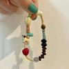 Little Red Book Same Dopamine Macaron Color Animal Cute Puppy Irregular Beaded Handstring Bracelet