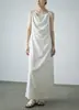 Vestido de tirantes de lunares estilo japonés Kaneko para mujer, nuevo vestido largo holgado adelgazante, vestido tipo tank sin mangas simple y elegante