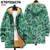 Chaqueta de Estilo Nuevo con Elementos de Patrón Multicolor Cremallera con Capucha Cárdigan Grueso de Invierno Forro Polar de Algodón Abrigo con Forro Amarillo