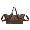 Bolsa de Mão Grande Capacidade Retrô para Mulheres, Novo Modelo 2026, Bolsa Asa com Padrão Lichia, Bolsa Simples de Ombro Transversal