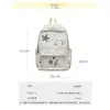 Mochila de viagem moderna com estampa de estrelas e bolinhas para lazer ao ar livre e caminhada, mochila de nylon com design de cordão para mulheres