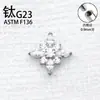 Pendientes de Flor Marquesa de Aleación de Titanio F136 Titanio G23 Rosca Interna Zirconia Studs para Labio Studs para Cartílago Auricular Joyería para Piercings Joyería para la Cabeza