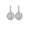 Pendiente de plata de ley S925 Pendientes de moda coreana Pendientes para mujer Joyería Incrustación de circonita de grado AAA Chapado en platino Venta directa de fábrica