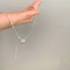 Collar de Cuentas Anulares, Diseño de Nicho, Versátil, Personalizable, Gama Alta, Moderno, Collar de Cadena para Clavícula para Mujer