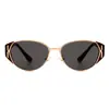 Colección de Gafas de Sol de Metal, Nuevo Estilo de Alta Gama para Mujer, Moda Personalizada Fotografía Callejera, Gafas de Sol Lisas Ojo de Gato Anti-UV para Hombre