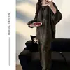 2026 Nuevo Conjunto de Pijama Pullover de Algodón y Seda de Alta Calidad para Mujer, Estilo Perezoso de Manga Larga para Aire Acondicionado