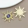 Pendente Redondo de Liga de Diamante Girassol Novo Retrô Transfronteiriço Brincos Simples da Moda Acessórios de Joia para Corrente de Celular