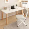 Mesa de escritório de madeira maciça para casa, mesa de jantar para casa, escrivaninha para estudante, escrivaninha para quarto, mesa simples para computador de mesa para moradia alugada