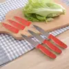 Faca de Fruta Portátil de Aço Inoxidável com Capa Protetora, Pequena Faca Doméstica para Descascar, Descascador Portátil de Melão e Frutas para Cozinha, Estilo de Faca Pequena Portátil
