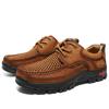 Comércio exterior novo negócio quente camada superior wish Amazon calçados masculinos couro vazado respirável sapatos casuais ao ar livre