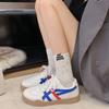 Zapatos Blancos con Cordones Bloques de Color Suela Gruesa Comercio Exterior Invierno 2025 Nuevo Talla Grande Versátiles Zapatos de Entrenamiento Moral Zapatillas Casuales Venta al por Mayor