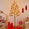 2026 Año del Caballo Día de Año Nuevo Festival de Primavera Decoraciones Fruta Roja Moneda de Oro Luces de Árbol Escena de Año Nuevo Arreglo de Ambiente Adornos para Sala de Estar