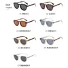 19647 Gafas de Sol Redondas Estilizadas Estilo Retro Europeo y Americano con Montura Tr90 para Mujer, Gafas de Sol con Protección Solar, Gafas de Gama Alta con Núcleo Insertado