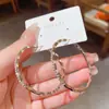 Pendientes de Aro Geométricos de Zirconia Estilo Europeo y Americano con un Toque de Lujo, Pendientes de Aguja Plateada de Moda, Accesorios para Orejas Estilo Minimalista