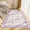 Quarto Fresco e Aconchegante Tapete de Cabeceira de Imitação de Caxemira Cobertor Decorativo para Quarto de Casa Tapete Antiderrapante Amigo da Pele Fácil de Cuidar para Varanda
