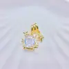 Accesorios para Joyería DIY de Cristal de Circonita de 14K Cuentas Espaciadoras de Estrella Doble Estrella Colgante para Collar de Perlas
