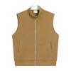 Chaleco Sudadera Retro de Peso Pesado con Cuello Alto de 380g para Hombre, Chaleco Chaqueta de Color Sólido de Marca de Moda Casual Tendencia para Hombre, Primavera y Otoño
