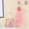 Toalla de mano con patrón de piña colgante de dibujos animados lindos, pañuelo adorable para secar las manos para baño y cocina, toalla absorbente y de secado rápido