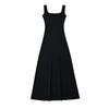 Pure Desire Style 2024 Primavera e Verão Novo Estilo Spice Girl Gola Quadrada Colete Vestido Longo Feminino Estilo Europeu e Americano Cor Sólida Vestido de Alça Slim Fit