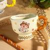 Caneca de Cerâmica Chibi Maruko-Chan para Uso Doméstico, Caneca de Café de Desenho Animado Fofa, Xícara de Café da Manhã para Leite, Xícara para Casal, Personalizável