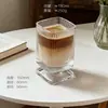 Vaso Cuadrado Grueso para Helado para Restaurante Base Colorida Vaso para Bebidas Jugo Agua con Burbujas Tienda de Té con Leche Vaso para Postres
