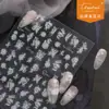 Tomoni Pegatina para Uñas Fina y Resistente Popular en Internet Ultra-delgada Sin Marca Pegatina para Uñas Flor de Lirio Blanca Mixta