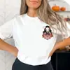Camiseta Gráfica de Desenho Tanjiro Feminina Camiseta de Anime Mangá Japonês Camiseta Demon Slayer Roupas Estéticas Femininas