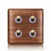 Palanca de comercio exterior interruptor basculante nórdico estilo industrial dos controles simples enchufe de interruptor simple doble material de madera maciza doméstico 86