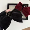 Pinza para el pelo con lazo grande de terciopelo brillante estilo coreano, Tacto suave y de alta gama, Adecuado para cabello grueso, Accesorio para el cabello
