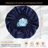 Touca de Dormir Grande de Cetim de Camada Dupla Amazon Unisex Turban de Seda Sintética Chapéu de Dormir Elástico de Aba Larga para Adultos