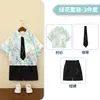 Roupa de Verão para Meninos: Camisa Leve e Respirável de Manga Curta Tie-Dye, Camisa Estilo Praia de Férias, Top Fresco e Estiloso