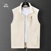 Colete de casal colete casaco masculino outono e inverno colete novo pulôver de lã polar exterior gola alta colete exterior colete
