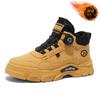 Zapatos de Hombre Martins de Caña Alta con Forro Polar de Invierno Zapatos de Trabajo Modernos para Combinar con Todo Zapatos de Algodón Cálidos de Suela Gruesa para Hombre Botines