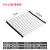 Estante escurridor de acero inoxidable para cocina doméstica, estante escurridor multifuncional para fregadero de almacenamiento plegable, estante de almacenamiento con filtro de agua para platos y cuencos