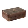 Caja para bocadillos de nogal negro norteamericano con tapa caja de madera para frutos secos caja de almacenamiento de nueces multicapa caja de dulces de escritorio para Año Nuevo Chino