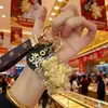 Nova Corrente de Celular Chaveiro de Ouro Puro 999 Deus da Riqueza, Pingente de Bolsa Atrai-Fortuna do Ano do Cavalo, Atacado