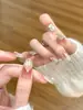 Explosiones del libro de Little Red Riding, armadura de desgaste, sentido avanzado, ojo de gato, piezas de manicura pura hechas a mano, flores en flor, piezas de uñas usables de diamantes