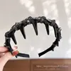 Diadema de estilo de cabello para la frente de caña alta 2026, versátil con dientes para un agarre antideslizante, diadema para lavarse la cara, colección de accesorios para el cabello para mujeres