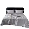 Qualidade Premium Conjunto de Edredom de Verão de Seda Tencel Lenzing Classe A Quatro Peças 120S Jacquard de Ponta Vazado Edredom Refrescante de Verão