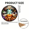Transfronterizo 1 Pieza Calabaza de Halloween Colgante Redondo para Decoración de Pared Joyería Calabaza Redonda de Madera Arte de Madera Señal para Colgar