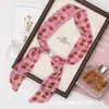 Bufanda de Seda Perezosa con Perlas Estilo Coreano Casual Lunares Gasa Cinta Ajustable Accesorios para Traje Suéter Bufanda para Cuello de Mujer