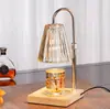 Lámpara para derretir cera con tubo curvo de altura ajustable y base de madera maciza, lámpara de mesa decorativa sin llama para fragancia, directo de fábrica, lámpara de vela de aromaterapia