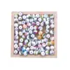 Cuentas de cerámica de porcelana azul y blanca pintadas a mano cuerda roja collar tejido a mano pulsera accesorios DIY cuentas sueltas accesorios de joyería