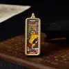 Pingente Thangka do Tibete Oito Santos Protetores Pingente Pendente de Pescoço Thangka Colar Thangka de Aço Titânio Pingente Caixa Ga U