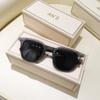 Gafas polarizadas estilo coreano para hombre, para conducir, para exteriores, para vacaciones, gafas de sol de playa para mujer, patillas de madera, adelgazantes para cara grande