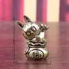 Figura Popular Transfronteriza Pequeña Hecha de Latón Puro, Decoración Creativa Retro para el Hogar, Mascota de Té para Escritorio, Adorno Artesanal
