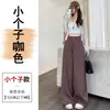 Traje de Mujer Otoño Temprano 2026 Pantalones de Pierna Ancha, Talla Petite, Corte Ajustado, Cintura Alta, Caída, Pierna Recta, Largo Hasta el Suelo, Pantalones Casuales, Comercio Exterior