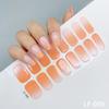 Arte de Unhas Popular Transfronteiriça Gel Sem Cozimento Cobertura Total Sólido Gradiente 16 Dedos Portátil Fácil de Usar Adesivos de Unha