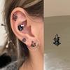 Halloween Edição Limitada Doce Série Cool Dark Agulha de Aço Titânio Unha para Osso da Orelha Halloween Unha para Orelha Piercing na Orelha Unha Coclear