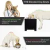 Soporte negro elevado para cuencos de mascotas, solo el soporte, se puede emparejar con cuencos de acero inoxidable, soporte de alimentación antiderrames para perros